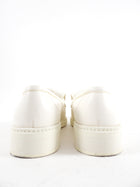 Chanel 22P White Leather Quilted CC Turnlock Loafers - 37