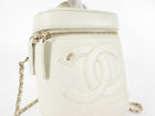 Chanel Ivory White Leather CC Mania Vanity Crossbody Bag