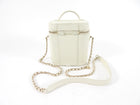 Chanel Ivory White Leather CC Mania Vanity Crossbody Bag