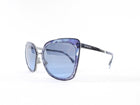 Chanel Dark Blue Acrylic and Metal Frame Oversized Sunglasses 4209