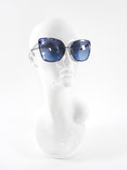 Chanel Dark Blue Acrylic and Metal Frame Oversized Sunglasses 4209