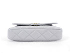 Chanel Blue Grey Caviar Leather Timeless Classic Phone Case Bag
