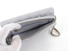 Chanel Blue Grey Caviar Leather Timeless Classic Phone Case Bag