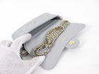 Chanel Blue Grey Caviar Leather Timeless Classic Phone Case Bag