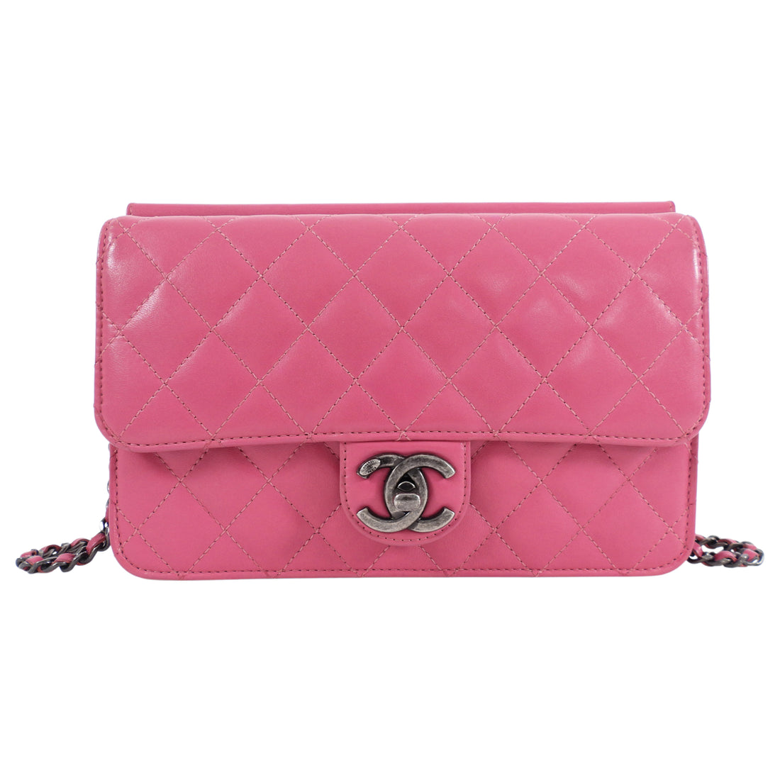 Chanel Crossing Times Cherry Pink Small Flap Bag