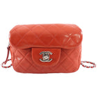 Chanel Red Lambskin Mini Flap Wallet on Chain Crossbody Bag