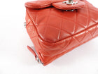 Chanel Red Lambskin Mini Flap Wallet on Chain Crossbody Bag