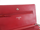 Chanel Red Calfskin Leather Quilted Timeless Wallet on Chain