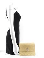 Chanel Vintage 1997 Beige Stitch Shoulder Flap Bag