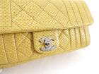 Chanel 2006 Mustard Yellow Perforated Leather Flap Bag