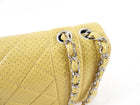 Chanel 2006 Mustard Yellow Perforated Leather Flap Bag