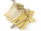 Chanel 2006 Mustard Yellow Perforated Leather Flap Bag