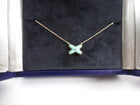 Chaumet 18k Rose Gold Diamond Turquoise Jeux de Liens Pendant Necklace