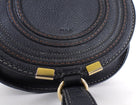 Chloe Navy Leather Mini Marcie Shoulder Bag