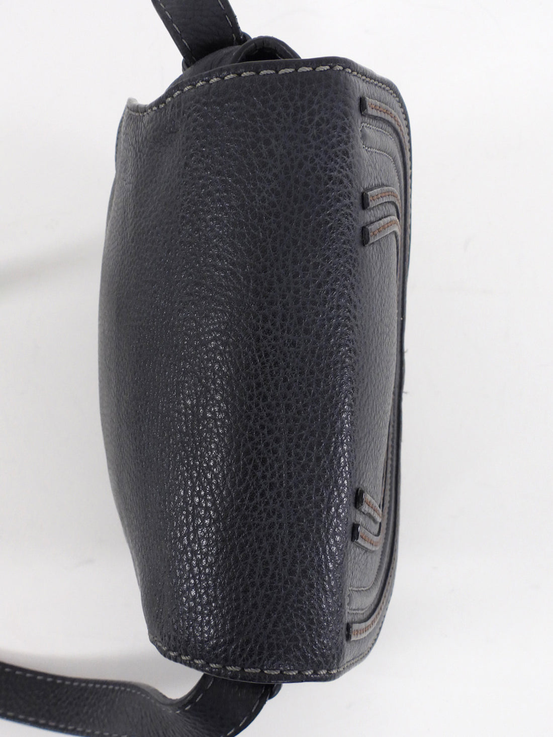 Chloe Navy Leather Mini Marcie Shoulder Bag