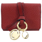 Chloe Red Leather Small Alphabet Trifold Wallet