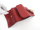 Chloe Red Leather Small Alphabet Trifold Wallet