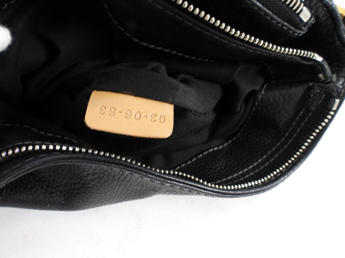 Chloe Black Grained Leather Paddington Padlock Hobo Shoulder Bag