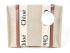 Chloe Medium Woody Canvas Logo Tote Bag