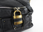 Chloe Black Grained Leather Paddington Padlock Hobo Shoulder Bag