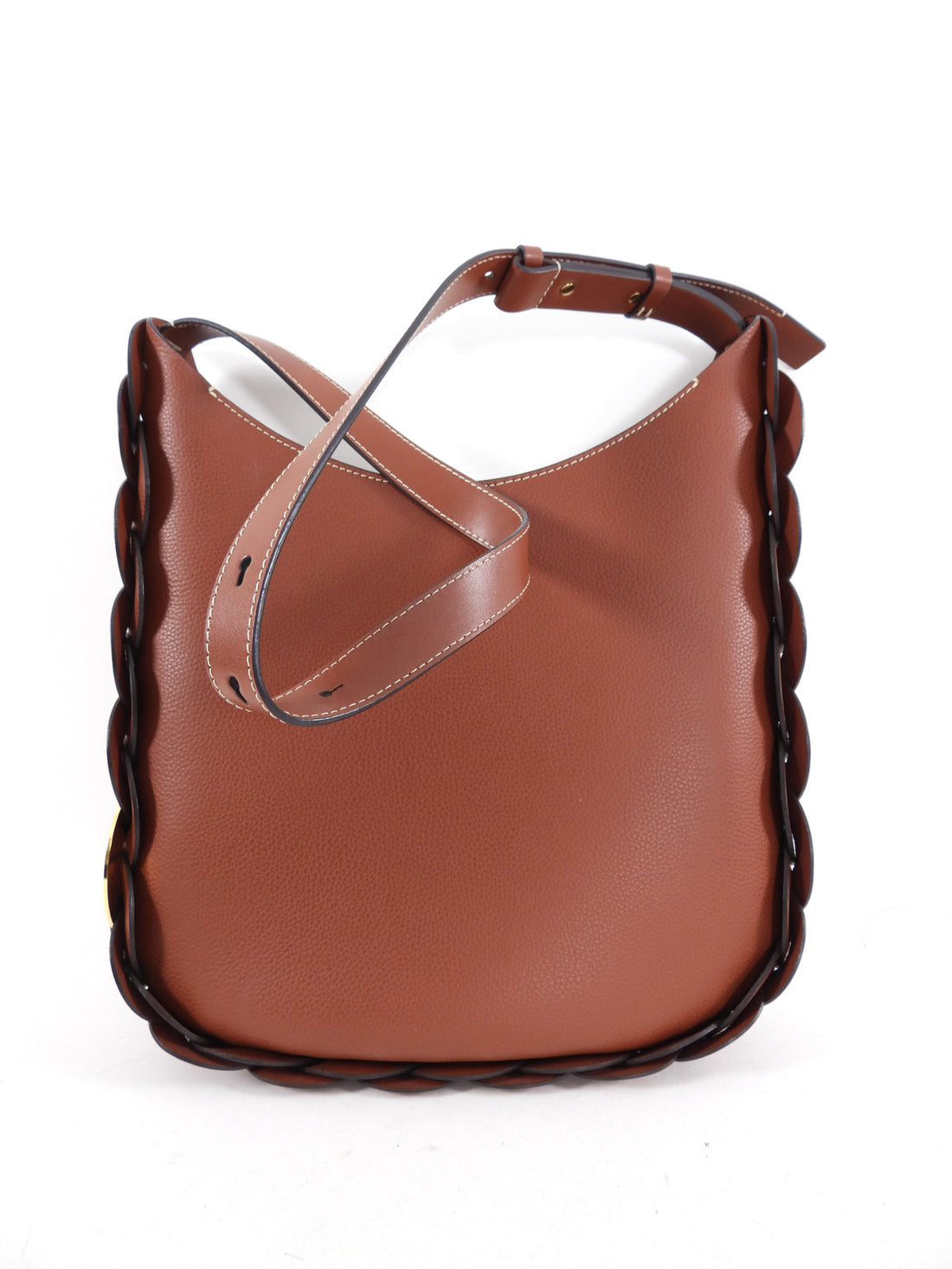 Chloe Brown Leather Darryl Medium Hobo Bag