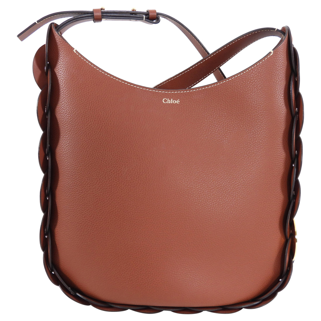 Chloe Brown Leather Darryl Medium Hobo Bag - Main Image