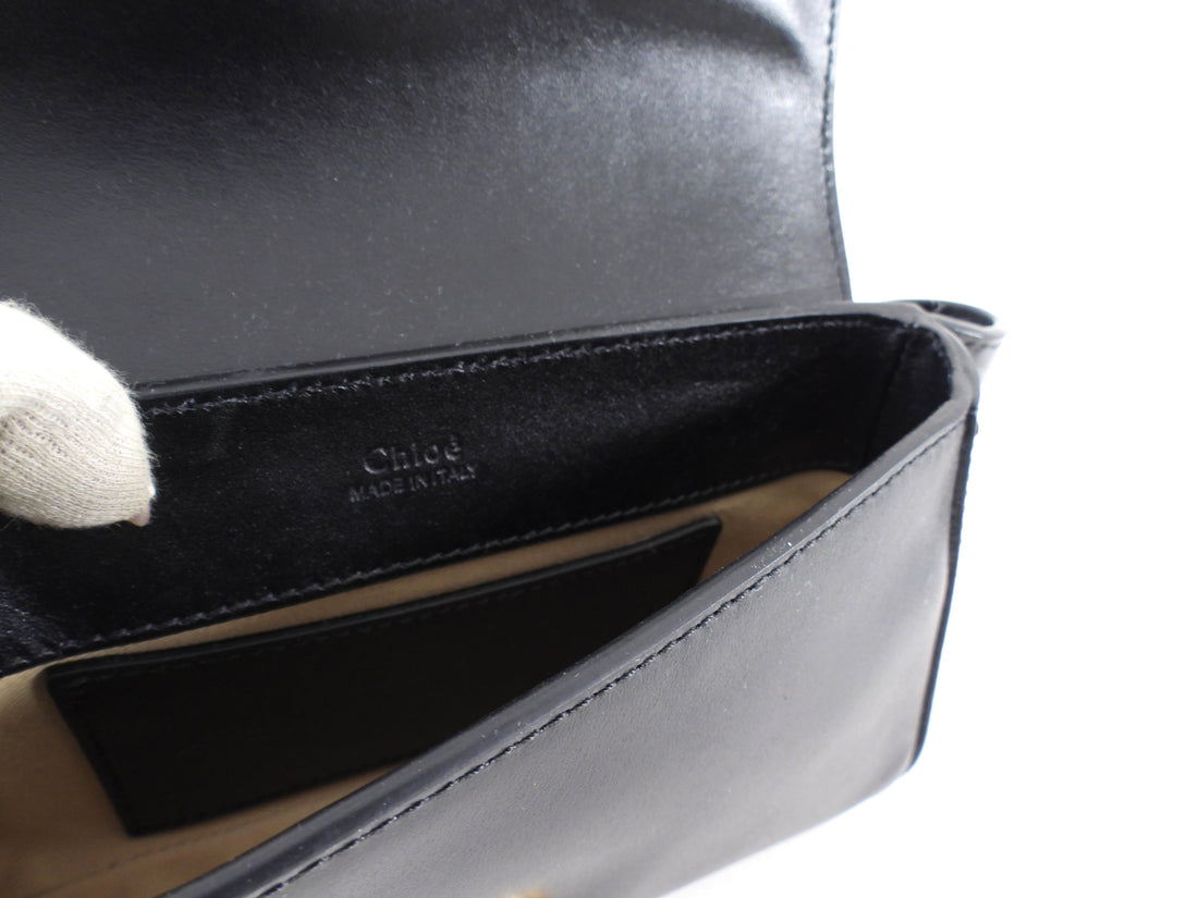 Chloe Black Leather Mini C Belt Bag