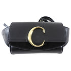 Chloe Black Leather Mini C Belt Bag