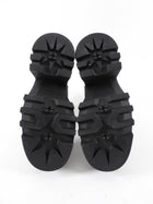 Chloe Black Leather Owena Track Sole Ankle Boot - 37