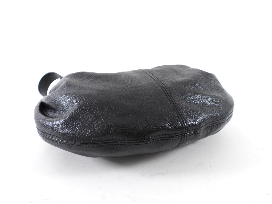 Chloe Black Glossed Leather Small Bracelet Hobo Bag