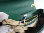 Chloe Green Croc Embossed C Two-Way Flap Bag