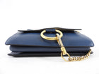 Chloe Faye Dark Blue Small Leather Crossbody Chain Bag