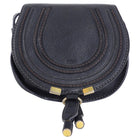 Chloe Navy Leather Mini Marcie Shoulder Bag