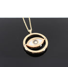 Chopard 18K Rose Gold Diamond Happy Diamond Evil Eye Pendant Necklace
