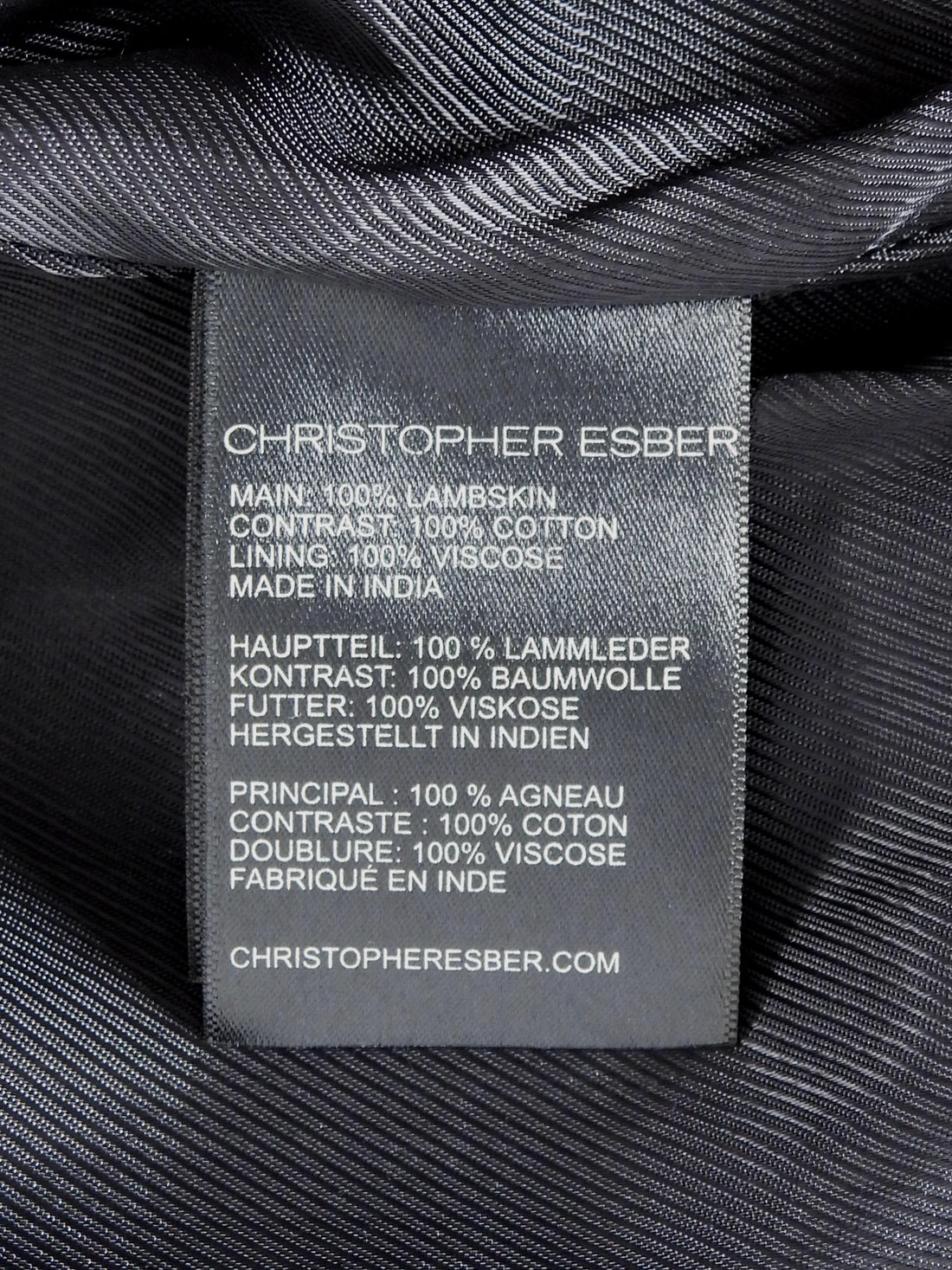 Christopher Esber Black Leather Flight Bomber Jacket - US 4