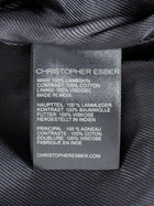 Christopher Esber Black Leather Flight Bomber Jacket - US 4
