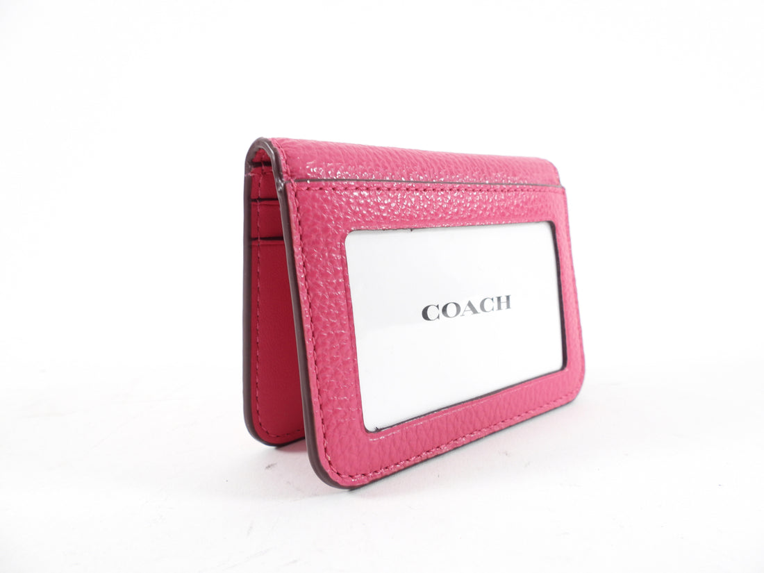 Coach Cherry Pink Bifold Card Holder / Wallet
