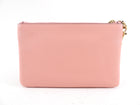 Coach Light Pink Grained Leather Zip Wristlet Pouch