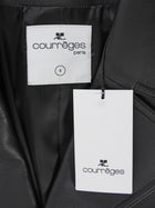 Courreges Leather Long Belted Trench Coat - S / US 4