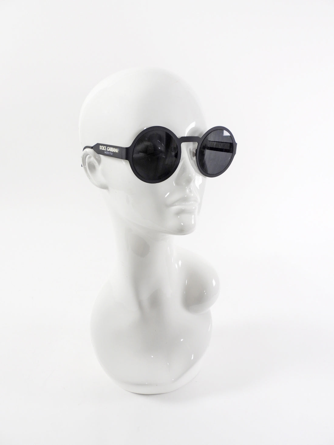 Dolce and  Gabbana DG 2234 Logo Black Matte Metal Round Frame Sunglasses