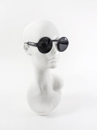 Dolce and  Gabbana DG 2234 Logo Black Matte Metal Round Frame Sunglasses