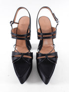 D'Accori Belle Black Satin Platform Heels - 8