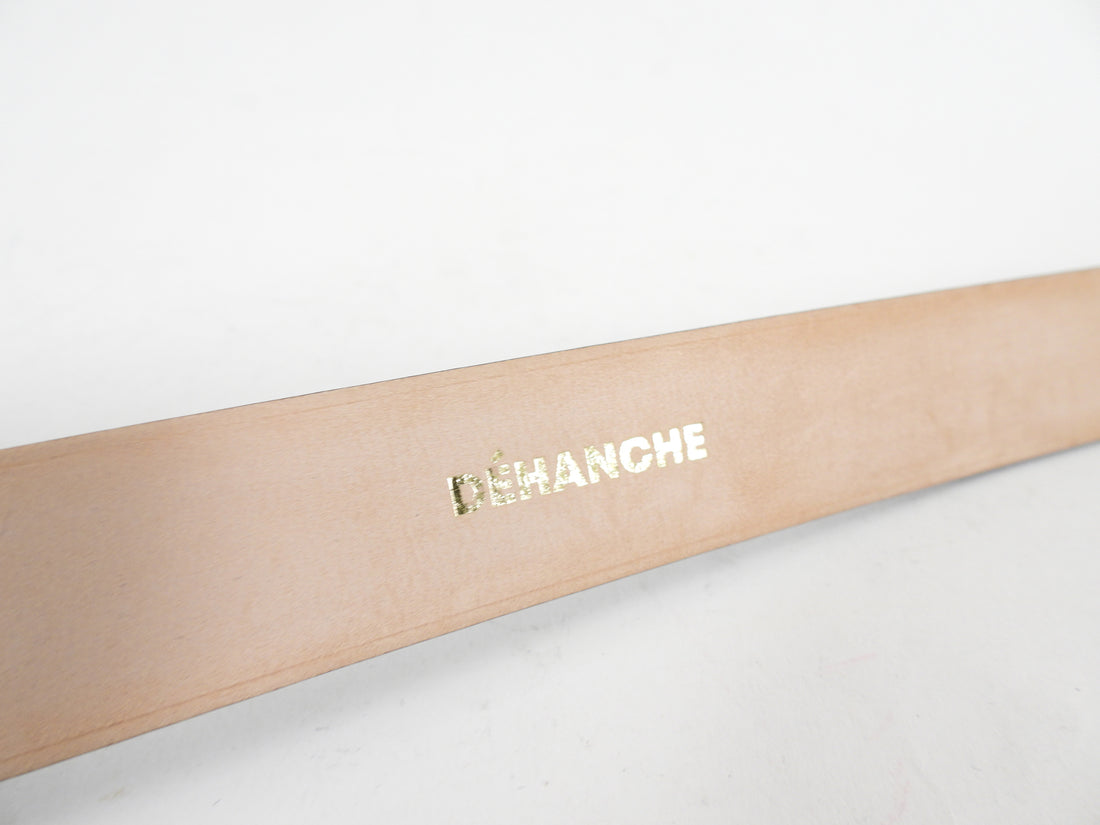 Dehanche Black Leather and Gold Hollyhock Belt - M (27-36")