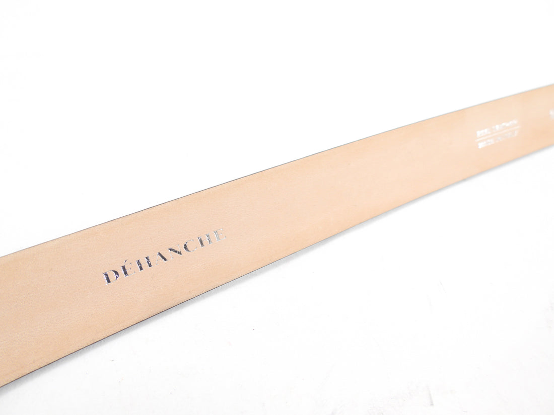 Dehanche Black Leather Hollyhock Mixed Metal Belt - M (27-36")