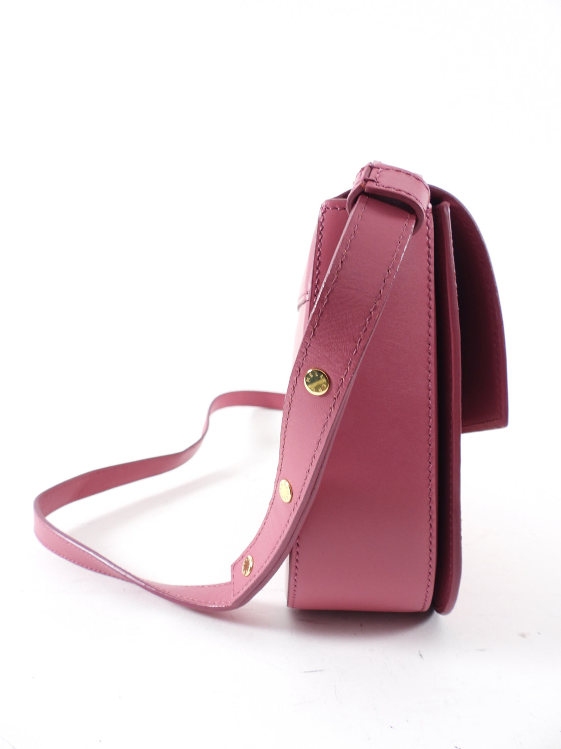 Demellier Dark Rose Pink Vancouver Flap Bag