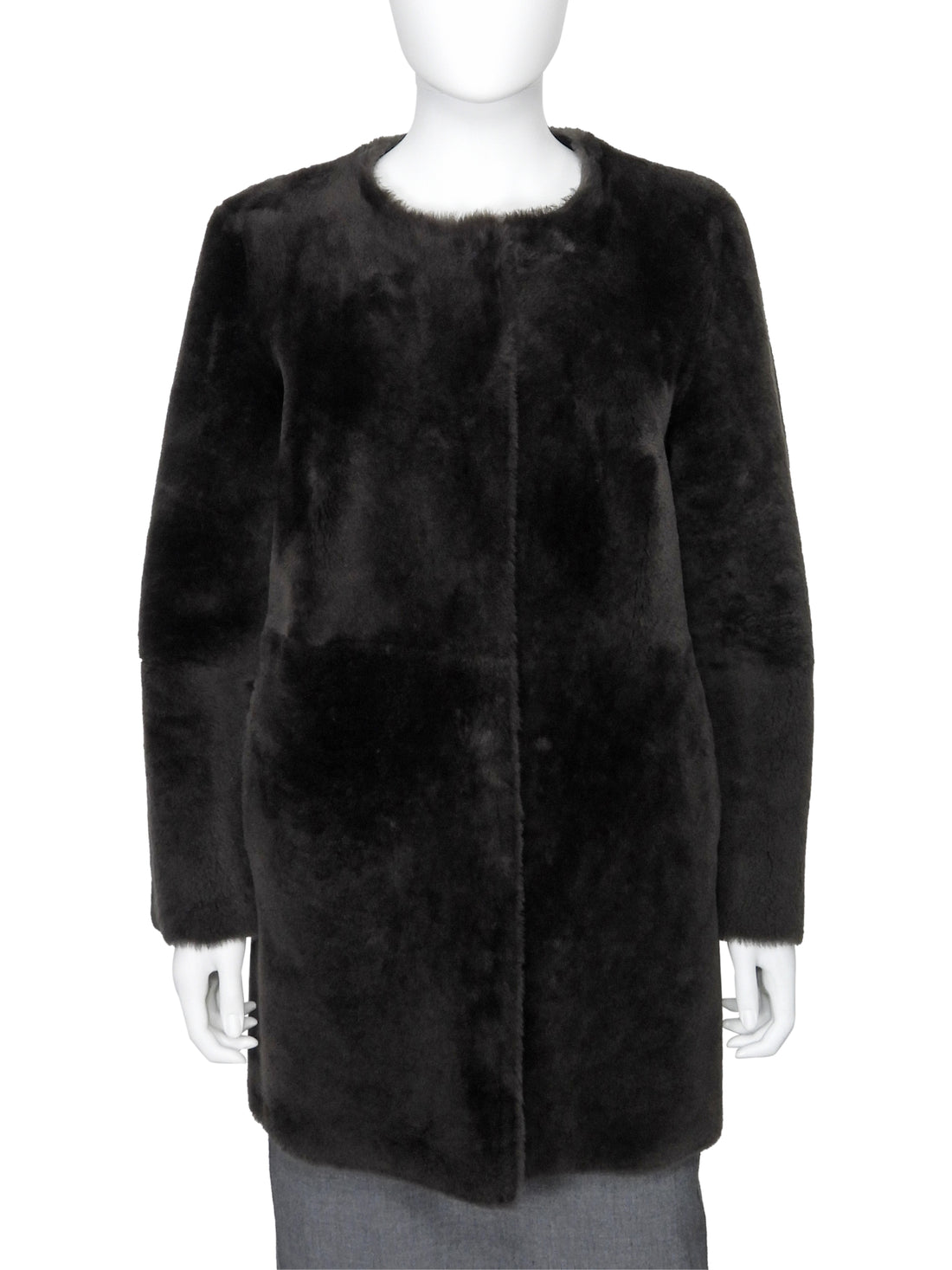 Desa 1972 Dark Brown Reversible Shearling Nappa Short Coat - IT 42 / FR 38