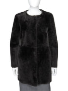 Desa 1972 Dark Brown Reversible Shearling Nappa Short Coat - IT 42 / FR 38