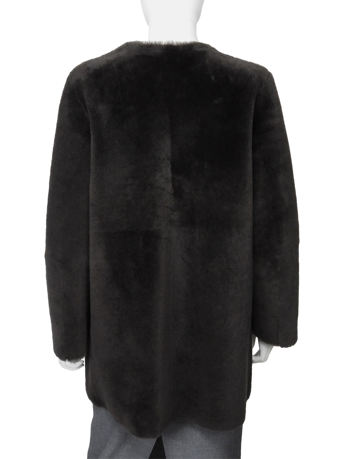 Desa 1972 Dark Brown Reversible Shearling Nappa Short Coat - IT 42 / FR 38