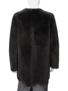 Desa 1972 Dark Brown Reversible Shearling Nappa Short Coat - IT 42 / FR 38