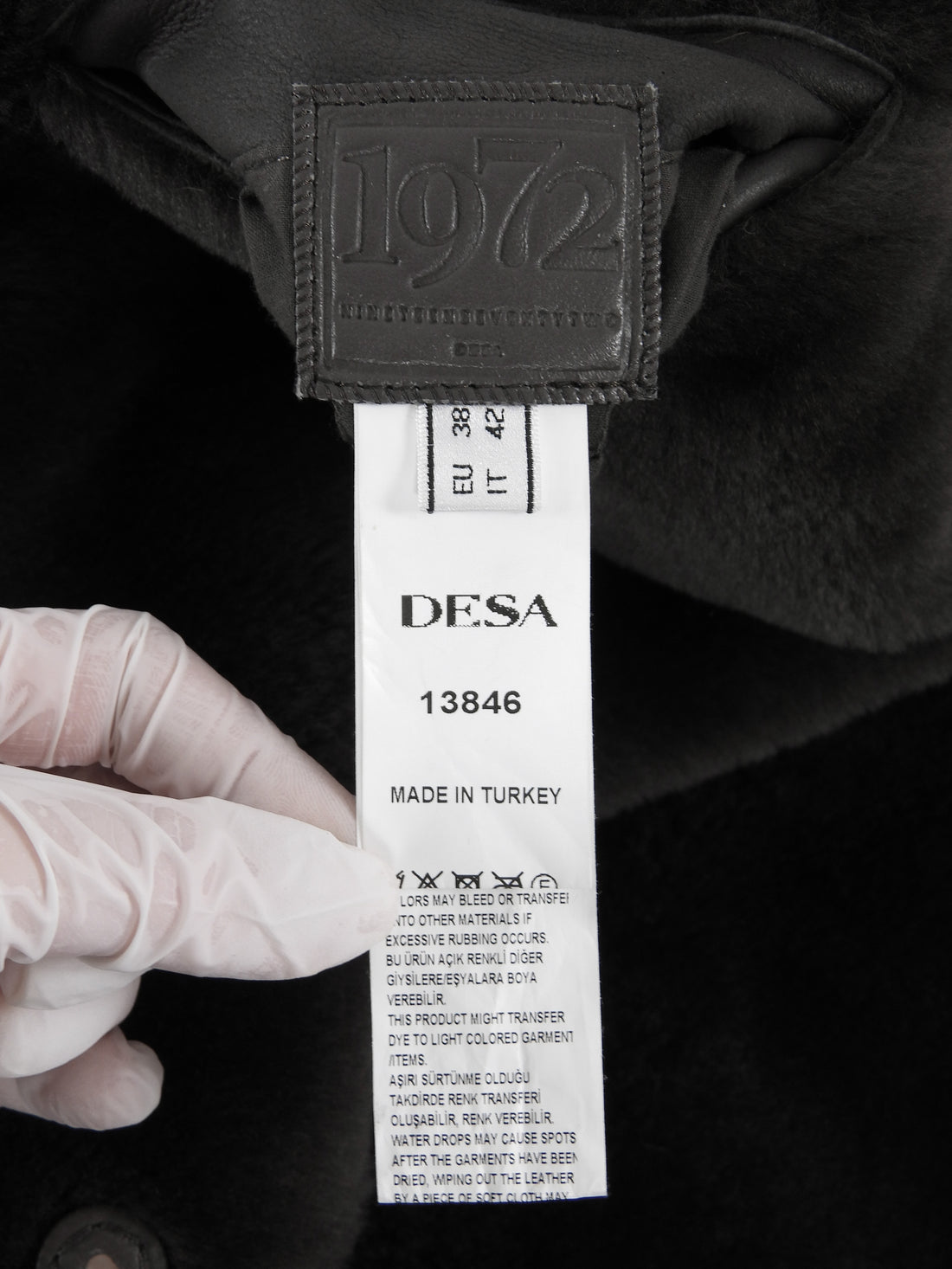 Desa 1972 Dark Brown Reversible Shearling Nappa Short Coat - IT 42 / FR 38